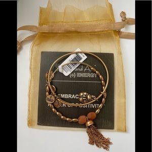 Alex and Ani bracelets lady bug and tangerine